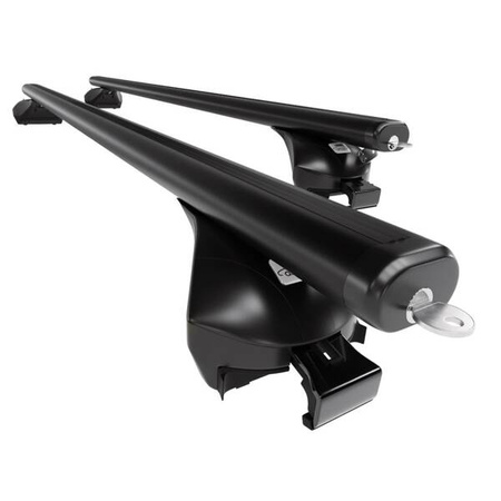 Suport auto de plafon din aluminiu pentru Ford Focus Active Crossover (2019-....) - negru - Amos - Boss - Aero - șine integrate