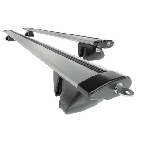 Suport auto de plafon din aluminiu pentru Ford Tourneo Connect II Van (2013-2022) - argintiu - Amos - Alfa - Dynamic - șine integrate