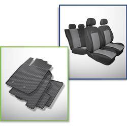 Set: covorașe din cauciuc + huse cusute pe măsură pentru Dacia Duster SUV (2010-2013) - Elegance
