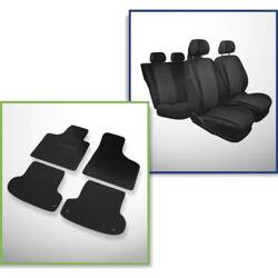 Set: covorașe din pâslă + huse cusute pe măsură pentru Audi A3 8P Hatchback, Sportback (2003-2009) – Practic