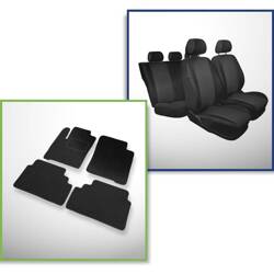 Set: covorașe din pâslă + huse cusute pe măsură pentru Renault Scenic I, I FL Minivan (1996-2003) – Practic