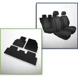 Set: covorașe din pâslă + huse cusute pe măsură pentru Renault Scenic II Minivan (2003-2009) – Practic