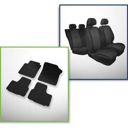 Set: covorașe din pâslă + huse cusute pe măsură pentru Seat Mii Hatchback (2011-2018) – Practic - rândul II - banchetă completă