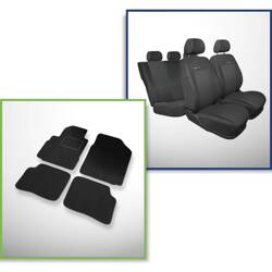 Set: covorașe din velur (5 uși) + huse cusute pe măsură pentru Toyota Yaris I Hatchback, Berlină (1999-2005) – Elegance P-3