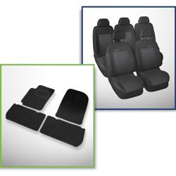 Set: covorașe din velur + huse cusute pe măsură pentru Citroen Xsara Picasso Minivan (1999-2010) – Elegance P-3