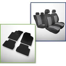 Set: covorașe din velur + huse cusute pe măsură pentru Kia Picanto I Hatchback (2004-2010) – Elegance P-2