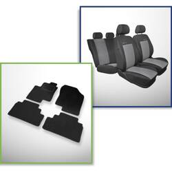 Set: covorașe din velur + huse cusute pe măsură pentru Kia Venga Minivan (2009-2015) – Elegance P-2