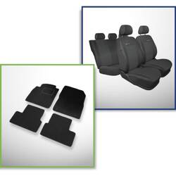 Set: covorașe din velur + huse cusute pe măsură pentru Opel Astra J Hatchback, Berlină, Sports Tourer (2009-2015) – Elegance P-1