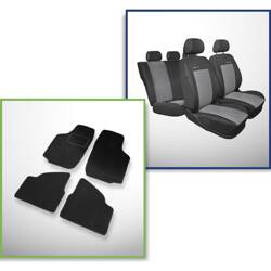 Set: covorașe din velur + huse cusute pe măsură pentru Opel Corsa C Hatchback, Berlină, Van (2000-2006) – Elegance P-2