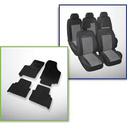 Set: covorașe din velur + huse cusute pe măsură pentru Opel Meriva I Minivan (2002-2010) – Elegance P-2