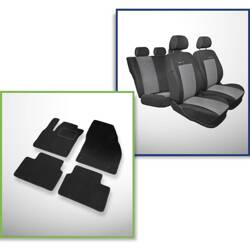 Set: covorașe din velur + huse cusute pe măsură pentru Opel Meriva II Minivan (2010-2017) – Elegance P-2