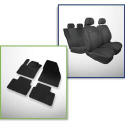 Set: covorașe din velur + huse cusute pe măsură pentru Opel Meriva II Minivan (2010-2017) – Elegance P-3