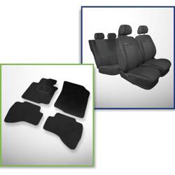 Set: covorașe din velur + huse cusute pe măsură pentru Peugeot 107 Hatchback (2005-2013) – Elegance P-3