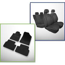 Set: covorașe din velur + huse cusute pe măsură pentru Peugeot 407 Coupé, Berlină, SW (2004-2011) – Elegance P-3