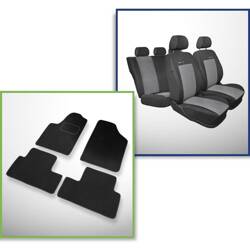 Set: covorașe din velur + huse cusute pe măsură pentru Peugeot Partner Van (1997-2008) – Elegance P-2