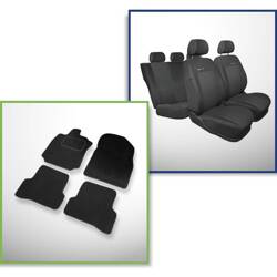 Set: covorașe din velur + huse cusute pe măsură pentru Renault Captur I SUV (2013-2019) – Elegance P-3