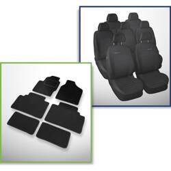 Set: covorașe din velur + huse cusute pe măsură pentru Seat Alhambra Van (1996-2000) – Elegance P-4 - 7 scaune