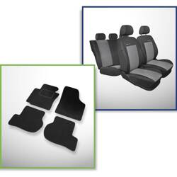 Set: covorașe din velur + huse cusute pe măsură pentru Seat Leon II Hatchback (2005-2012) – Elegance P-2