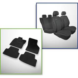 Set: covorașe din velur + huse cusute pe măsură pentru Seat Leon III Hatchback, Sportstourer (2013-2019) – Elegance P-1