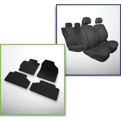 Set: covorașe din velur + huse cusute pe măsură pentru Toyota Auris Hatchback (2007-2012) – Elegance P-3