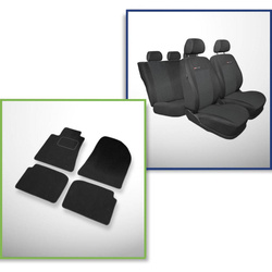 Set: covorașe din velur + huse cusute pe măsură pentru Toyota Avensis II Combi (2003-2008) – Elegance P-1