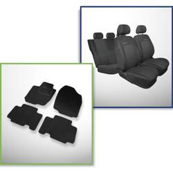 Set: covorașe din velur + huse cusute pe măsură pentru Toyota RAV4 III SUV (2006-2012) – Elegance P-3