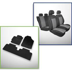 Set: covorașe din velur + huse cusute pe măsură pentru Toyota Yaris III Hatchback (2011-2019) – Elegance P-2