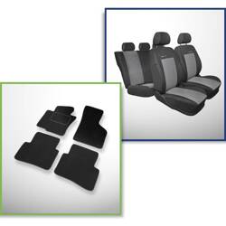 Set: covorașe din velur + huse cusute pe măsură pentru Volkswagen Passat B6 Berlină (2005-2010) – Elegance P-2