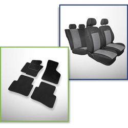 Set: covorașe din velur + huse cusute pe măsură pentru Volkswagen Passat B6 Variant (2005-2010) – Elegance P-2