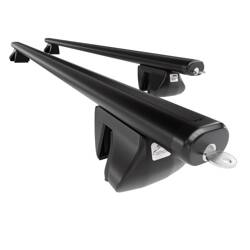 Suport auto de plafon din aluminiu pentru Fiat Panda City Cross Hatchback (2014-....) - negru - Amos - Alfa - Aero - Șine