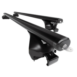 Suport auto de plafon din aluminiu pentru Opel Astra J mk IV Sports Tourer (2010-2015) - negru - Amos - Boss - Aero - șine integrate