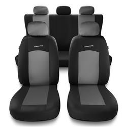 Huse auto universale pentru Seat Ibiza I, II, III, IV, V (1984-2019) - Auto-Dekor - Sport Line - gri deschis