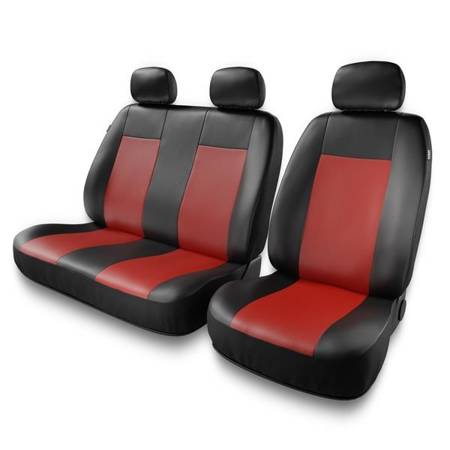 Huse auto universale pentru Mercedes-Benz Sprinter I, II, III (1995-2019) - Auto-Dekor - Comfort 2+1 - roșu