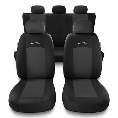 Huse auto universale pentru Seat Leon I, II, III (1999-2019) - Auto-Dekor - Sport Line - gri închis