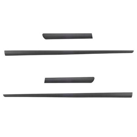 Plinte laterale negre pentru Citroen C1 Hatchback (3 uși) - (2005-2011) - (lungimea lamelelor: 1185mm; 468mm) - Rider