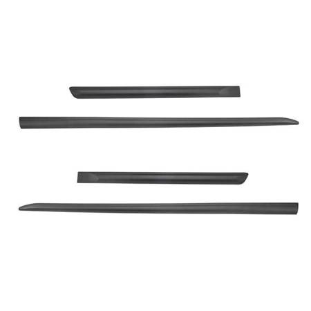 Plinte laterale negre pentru Dacia Sandero I Stepway Crossover (2008-2012) - (lungimea lamelelor: 958mm; 644mm) - Rider