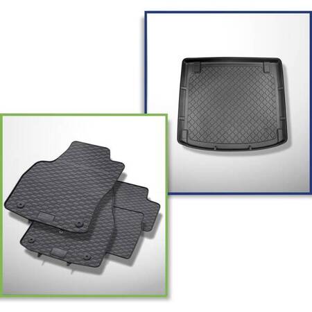 Set: covorașe din cauciuc + tăviță portbagaj pentru Opel Astra H Caravan (2004-08.2010) - Guardliner