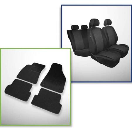 Set: covorașe din pâslă + huse cusute pe măsură pentru Audi A4 B6 Avant, Limousine (2000-2004) – Practic