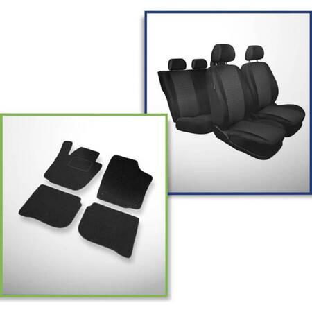 Set: covorașe din pâslă + huse cusute pe măsură pentru Skoda Rapid Liftback, Spaceback (2012-2019) – Practic