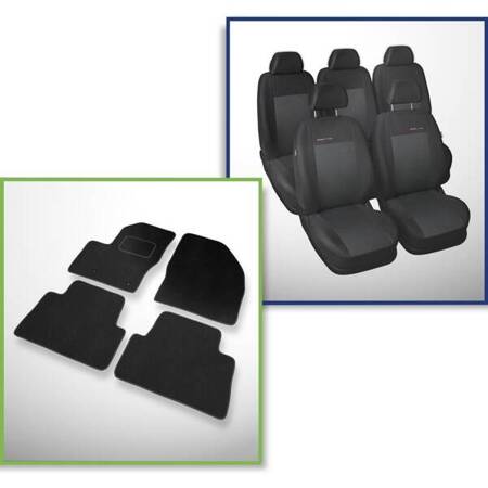 Set: covorașe din velur + huse cusute pe măsură pentru Ford C-MAX Minivan (2003-2010) – Elegance P-3