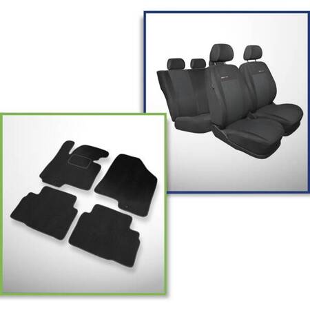 Set: covorașe din velur + huse cusute pe măsură pentru Kia Sportage III SUV (2010-2016) – Elegance P-3