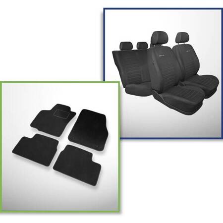 Set: covorașe din velur + huse cusute pe măsură pentru Opel Astra H Caravan, Hatchback, Kabriolet, Berlină (2004-2012) – Elegance P-4