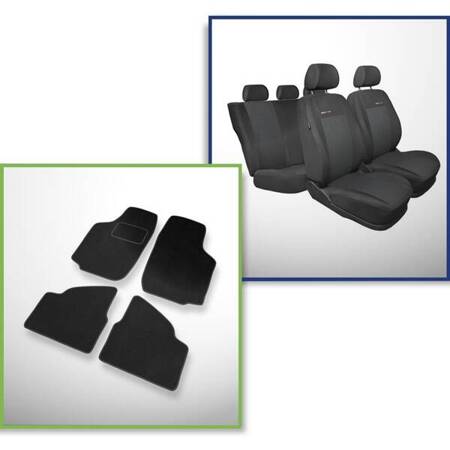 Set: covorașe din velur + huse cusute pe măsură pentru Opel Corsa C Hatchback, Berlină, Van (2000-2006) – Elegance P-3