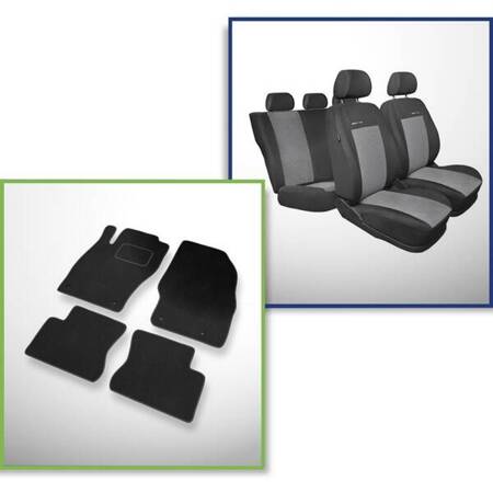 Set: covorașe din velur + huse cusute pe măsură pentru Opel Corsa D FL Hatchback (2011-2014) – Elegance P-2