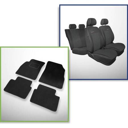 Set: covorașe din velur + huse cusute pe măsură pentru Opel Insignia Liftback, Berlină, Sports Tourer (2008-2016) – Elegance P-1