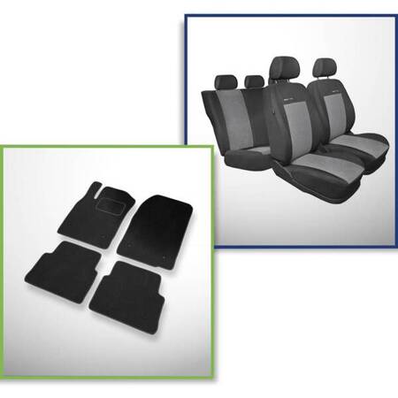 Set: covorașe din velur + huse cusute pe măsură pentru Opel Vectra C Caravan, Hatchback, Berlină (2002-2008) – Elegance P-2