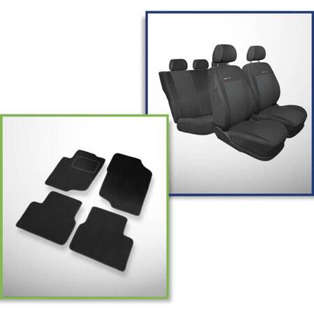 Set: covorașe din velur + huse cusute pe măsură pentru Peugeot 207 Hatchback, Kabriolet, SW (2006-2012) – Elegance P-3