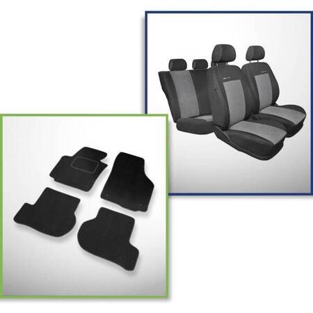 Set: covorașe din velur + huse cusute pe măsură pentru Seat Altea Minivan (2004-2015) – Elegance P-2