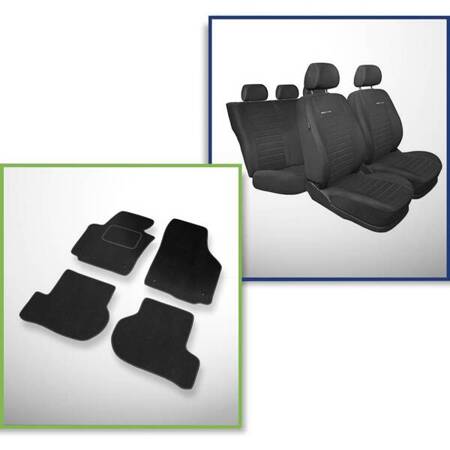 Set: covorașe din velur + huse cusute pe măsură pentru Seat Altea Minivan (2004-2015) – Elegance P-4