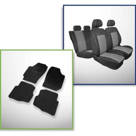 Set: covorașe din velur + huse cusute pe măsură pentru Seat Cordoba II Berlină (2002-2008) – Elegance P-2